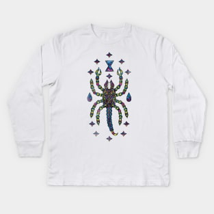 Trippy Scorpion Desert Arachnid Land Octopus Kids Long Sleeve T-Shirt